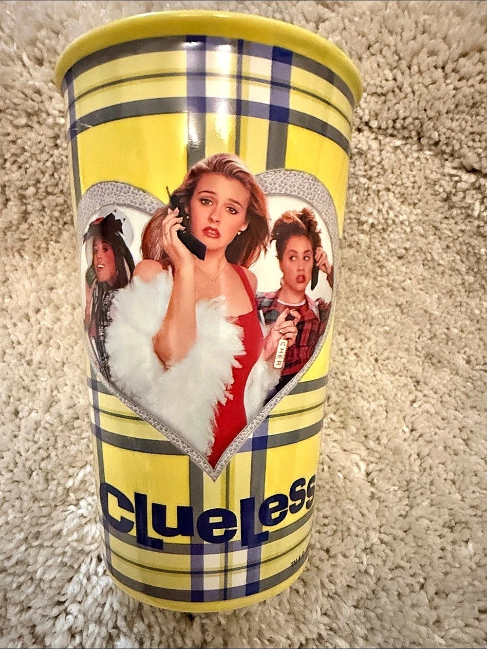 Zak! Clueless Yellow Plaid Travel Tumbler with Lid! Plaid Tumbler in Yellow &
